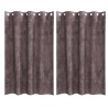 Rideaux en velours 2 pcs Marron 175 x 140 cm Velours 558480558480