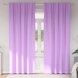 Rideaux occultants avec anneaux 2 pcs Violet 260 x 140 cm 558484558484