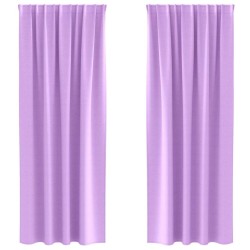 Rideaux occultants avec anneaux 2 pcs Violet 260 x 140 cm 558484558484