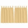 Rideaux occultants avec anneaux 2 pcs Beige 140 x 140 cm 558487558487