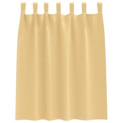 Rideaux occultants avec anneaux 2 pcs Beige 140 x 140 cm 558487558487