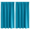 Rideaux occultants avec anneaux 2 pcs Turquoise 140 x 140 cm 558488558488