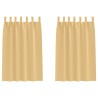 Rideaux occultants avec anneaux 2 pcs Beige 175 x 140 cm 558490558490