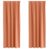 Rideaux occultants avec anneaux 2 pcs Couleur terre cuite 558494558494