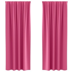 Rideaux occultants avec anneaux 2 pcs Rose vif 245 x 140 cm 558495558495