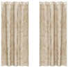 Rideaux en velours 2 pcs Crème 245 x 140 cm Velours 558499558499