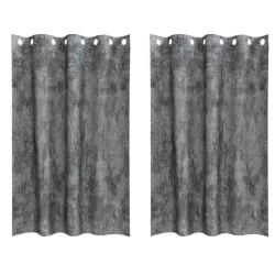 Rideaux en velours 2 pcs Gris 175 x 140 cm Velours 558500558500