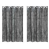Rideaux en velours 2 pcs Gris 175 x 140 cm Velours 558500558500