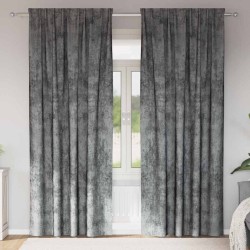 Rideaux en velours 2 pcs Gris 260 x 140 cm Velours 558501558501