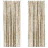 Rideaux en velours 2 pcs Crème 260 x 140 cm Velours 558503558503