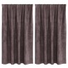 Rideaux en velours 2 pcs Marron 140 x 140 cm Velours 558505558505