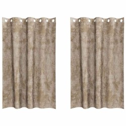 Rideaux en velours 2 pcs Champagne 175 x 140 cm Velours 558510558510
