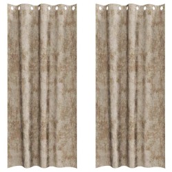 Rideaux en velours 2 pcs Champagne 260 x 140 cm Velours 558511558511