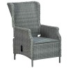 Chaise inclinable de jardin coussins Résine tressée Gris clair 558513558513