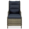 Chaise inclinable de jardin avec tabouret Résine tressée Marron 558514558514