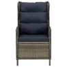 Chaise inclinable de jardin avec coussins Résine tressée Marron 558515558515