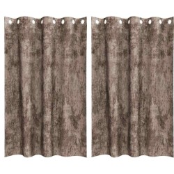 Rideaux en velours 2 pcs Cappuccino 175 x 140 cm Velours 558525558525