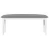 Banc 110 cm blanc bois massif caoutchouc 558528558528