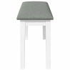Banc 110 cm blanc bois massif caoutchouc 558528558528
