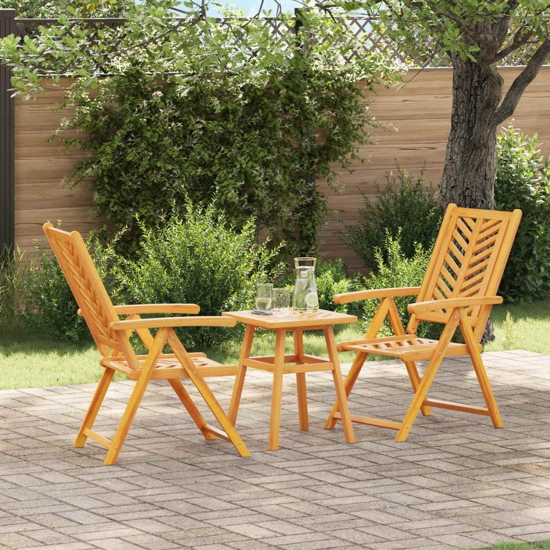Ensemble de salle à manger pour jardin 3 pcs Marron 558532558532