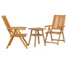Ensemble de salle à manger pour jardin 3 pcs Marron 558532558532