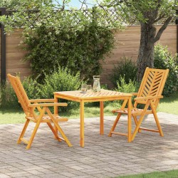 Ensemble de salle à manger pour jardin 3 pcs Marron 558533558533