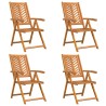 Chaise de jardin 4 pcs Marron 57 x 72 x 109 cm 558534558534