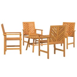 Ensemble de salon de jardin 5 pcs Marron Bois d'Acacia Massif 558538558538