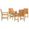 Ensemble de salon de jardin 5 pcs Marron Bois d'Acacia Massif 558538558538