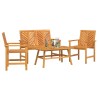 Ensemble de salon de jardin 4 pcs Marron Bois d'Acacia Massif 558539558539