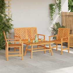 Ensemble de salon de jardin 4 pcs Marron Bois d'Acacia Massif 558539558539