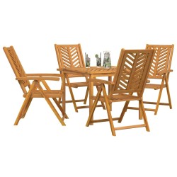 Ensemble de salle à manger pour jardin 5 pcs Marron 558540558540