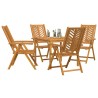 Ensemble de salle à manger pour jardin 5 pcs Marron 558540558540