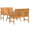 Ensemble de salon de jardin 3 pcs Marron Bois d'Acacia Massif 558541558541