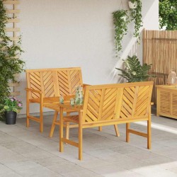 Ensemble de salon de jardin 3 pcs Marron Bois d'Acacia Massif 558541558541