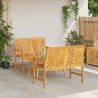 Ensemble de salon de jardin 3 pcs Marron Bois d'Acacia Massif 558541558541