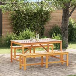 Ensemble de salle à manger pour jardin 3 pcs Marron 558542558542