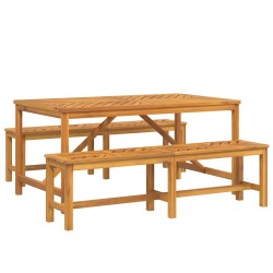 Ensemble de salle à manger pour jardin 3 pcs Marron 558542558542