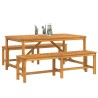 Ensemble de salle à manger pour jardin 3 pcs Marron 558542558542