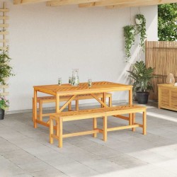 Ensemble de salle à manger pour jardin 3 pcs Marron 558542558542