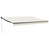 Auvent rétractable crème 4,5x3 m tissu et aluminium 558545558545