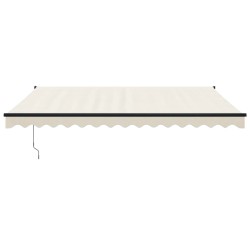 Auvent rétractable crème 4,5x3 m tissu et aluminium 558545558545
