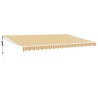 Auvent rétractable automatique jaune et blanc 5x3 m 558546558546