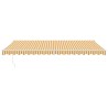 Auvent rétractable automatique jaune et blanc 5x3 m 558546558546