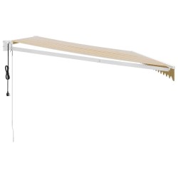 Auvent rétractable automatique jaune et blanc 5x3 m 558546558546