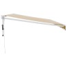 Auvent rétractable automatique jaune et blanc 5x3 m 558546558546