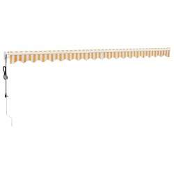 Auvent rétractable automatique jaune et blanc 5x3 m 558546558546
