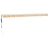 Auvent rétractable automatique jaune et blanc 5x3 m 558546558546