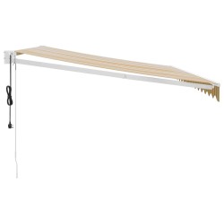 Auvent rétractable automatique jaune et blanc 4,5x3 m 558547558547