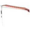 Auvent rétractable automatique orange et marron 3x2,5 m 558549558549